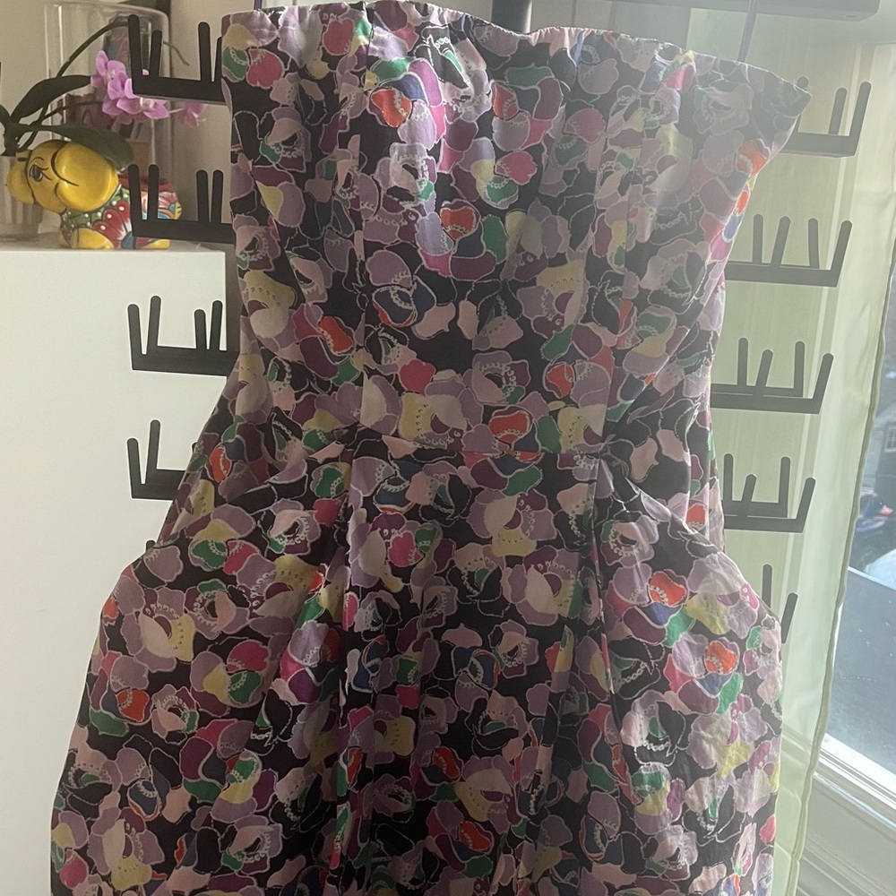 Armani Exchange Strapless Bubble Bottom Dress